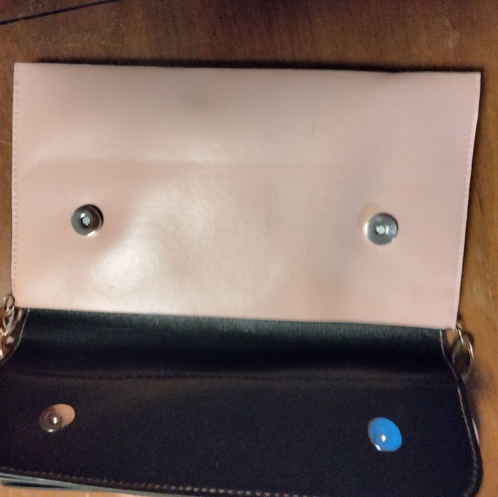 Baby pink handbag clutch - Picture 3 of 6